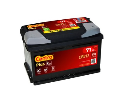 АККУМУЛЯТОР CENTRA PLUS 12V 71AH 670A P+ CB712