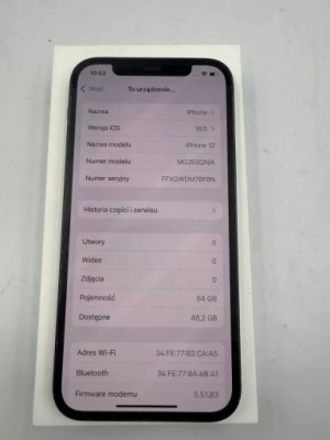 TELEFON IPHONE 12 PUDEŁKO