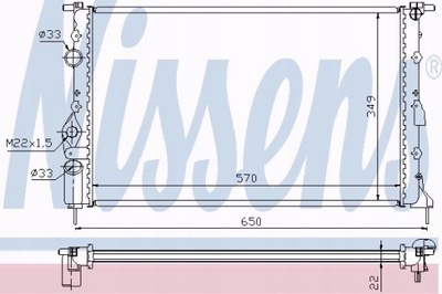 РАДІАТОР ДВИГУНА RENAULT NISSENS 639391