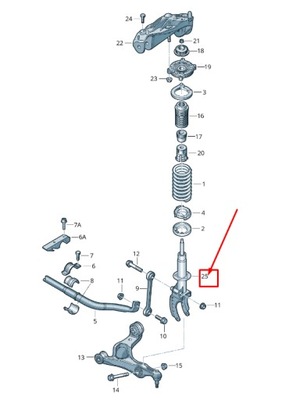 Audi q7 4l передняя часть left gas shock абсорбер 7l8413031j фото №1