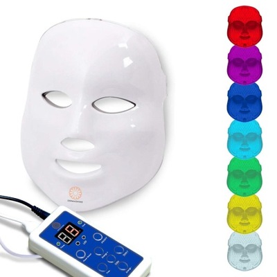 7 kolorów Lampa LED Maska z odmładzającą