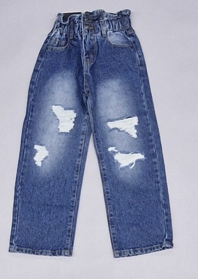 Spodnie dziewczęce jeans szwedy szerokie 158-164