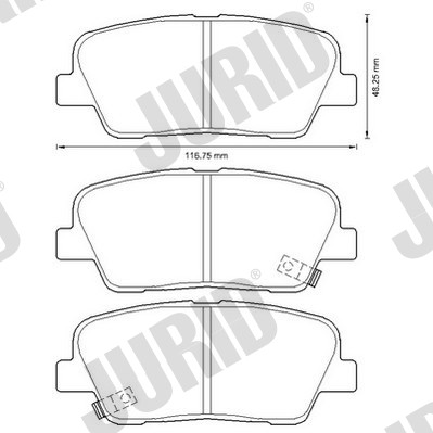 КОЛОДКИ ГАЛЬМІВНІ ЗАД JURID 572639J