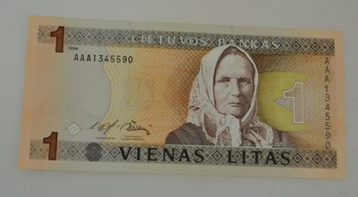 Litwa - banknot - 1 Lit 1994 rok