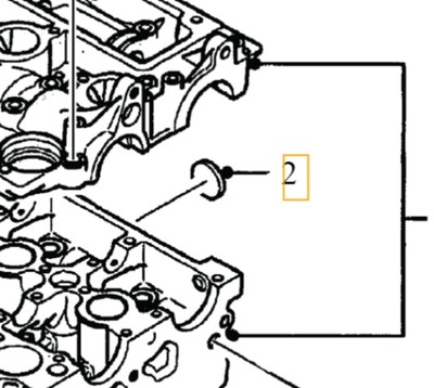 VOLVO C30 S40 V50 S80 V70 ЗАГЛУШКА ГБЦ 2.0D OE фото