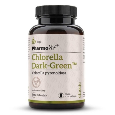 Chlorella Dark-Green Pure 100% 500 tabletek