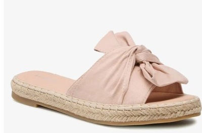 klapki espadryle deezee pudrowy róż 40