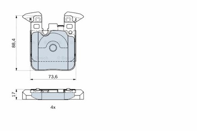 BOSCH КОЛОДКИ ТОРМОЗНЫЕ ЗАД BMW 1 F20 1 F21 2 F22 F87 2 F23 3 F30 F80