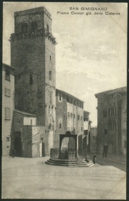 San Gimignano Piazza Cavour giadella Cisterna 1910