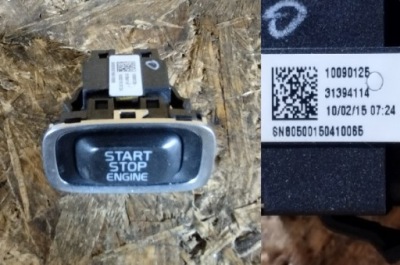 Кнопка запуск стоп volvo v40 ii s60 ii v60 xc60 31394114 гарантия фото №1