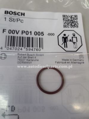 F00vp01005 уплотнительное кольцо кольцо уплотнитель. на корпус форсунки cr оригинал. bosch фото №1