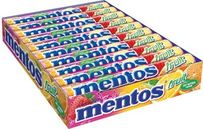 Mentos Fruit owocowe cukierki do żucia dropsy drażetki 20x38g