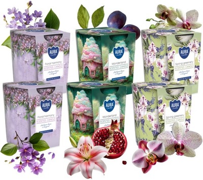 ŚWIECE ZAPACHOWE ŚWIECZKI 6X ŚWIECA ZAPACHOWA NA PREZENT ZESTAW ŚWIĄTECZNY