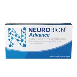 NEUROBION ADVANCE 100MG+50MG+1MG,witaminy B,30TABL