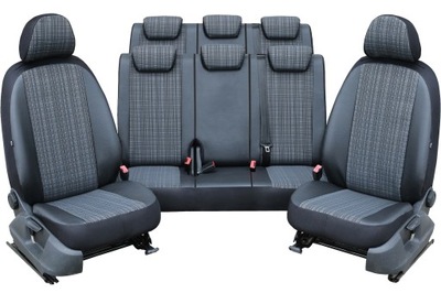 GRUBE POKROWCE MIAROWE NA SIEDZENIA BUS do RENAULT TRAFIC II 9m