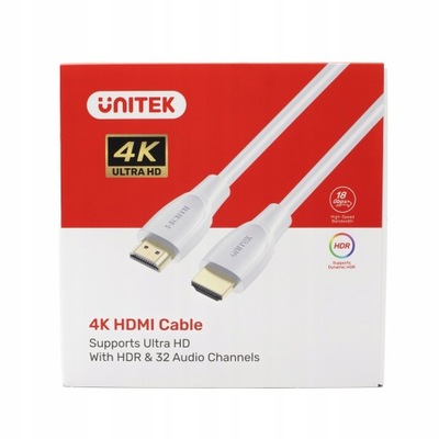 Kabel HDMI 2.0 7m UNITEK C11090AWH01 4K@60Hz HDR HDCP 2.2, ARC EDID 7 m