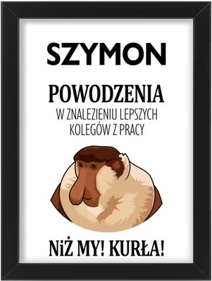 Plakat na pożegnanie kolegi z pracy