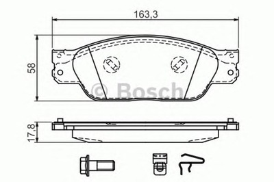 KOMPLEKTAS TRINKELIŲ STABDŽIŲ BOSCH 0 986 494 141 