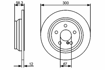 BOSCH DISKAI STABDŽIŲ 2SZT. GAL. MERCEDES S W221 SL R230 2.2D-5.5 