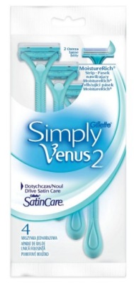 Gillette Simply Venus 2 MASZYNKI do Golenia 4szt!