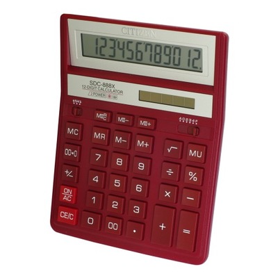 Kalkulator biurowy Citizen SDC-888X, 12 cyfr, czer