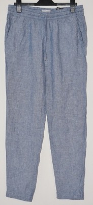 H&M Letnie lniane spodnie cygaretki 100% len rozmiar 40