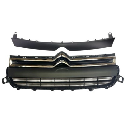 Citroen berlingo 2015-2018 решітка радіатора + молдинг середня бампера решітка радіатора комплект фото №1