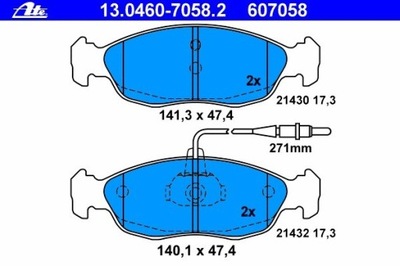 КОЛОДКИ ПЕРЕДНЯЯ CITROEN SAXO -00, PEUGEOT 306 -02