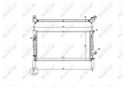 РАДІАТОР ВОДИ NRF 53742