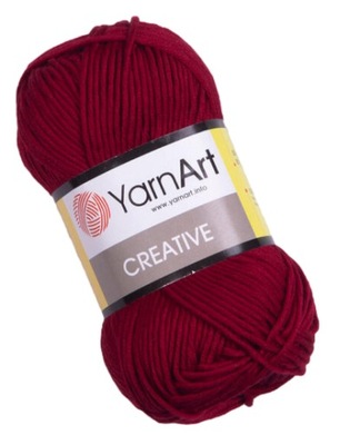 Włóczka YarnArt CREATIVE bawełna 100% bordowy 238