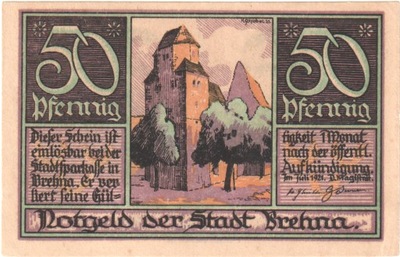 Banknot, Niemcy, Brehna, 50 Pfennig, personnage, 1