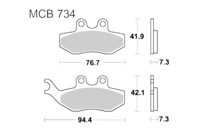 TRINKELĖS STABDŽIŲ TRW LUCAS MCB 734 EC (2 SZT.) 