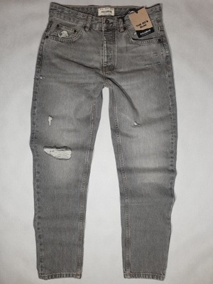 PULL BEAR szare jeans 90's slim W38 EUR48 96cm