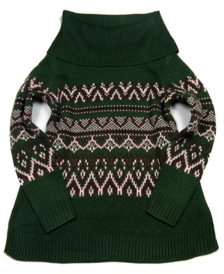 CT591 Dłuższy sweter z golfem, luźny fason 44/46 NOWY