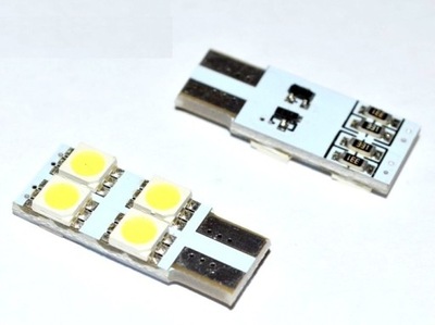 ŻARÓWKA LED W5W T10 4 SMD 5050 CAN BUS BOCZNA