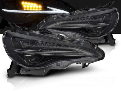 Лампы передние фары led drl динамические black do toyota gt86 12-21 фото №1