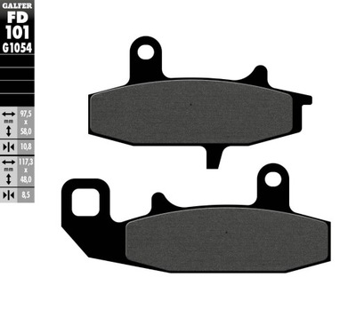 GALFER КОЛОДКИ ТОРМОЗНЫЕ FD101G1054 SUZUKI