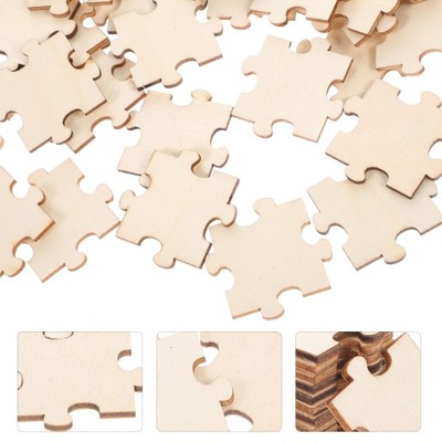 100 sztuk Puste Puzzle Kawałki Niedokończone