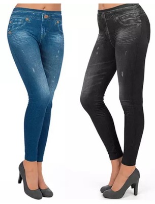 Legginsy jeansowe SLIMmaxx czarne 34/36