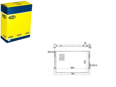 РАДИАТОР VAG A3 TIGUAN T-ROC GOLF VII MAGNETI MARELLI