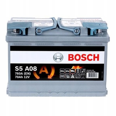 BATTERY BOSCH S5 A08 70AH 760A L-  