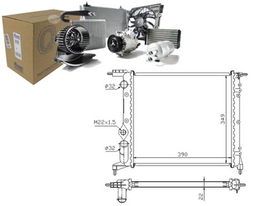 NISSENS RADUADOR DEL MOTOR 907901 180790N 310906 RT  