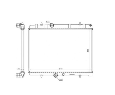 Радіатор wody citroen c5 rd/td 08- 1330f5 nowa фото №1