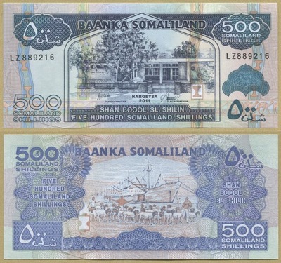 -- SOMALILAND 500 SHILLINGS 2011 LZ P6h UNC