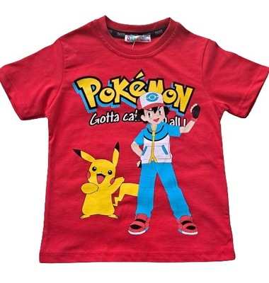 Koszulka T-shirt Ash i Pikachu rozmiar 98/104