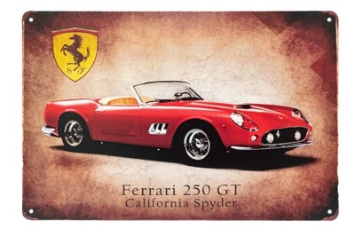 PLACA PLACA DISEÑO FERRARI 250 GT CALIFORNIA SPYDER 20X30  