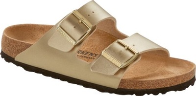 Birkenstock ARIZONA gold klapki profilowane roz. 35