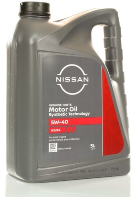 Oryginalny Olej Silnikowy Nissan 5W40 A3/B4 5L OEM