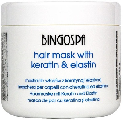 BINGOSPA Maska do włosów keratyna z elastyną 500g
