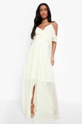 BOOHOO MATERNITY SZYFONOWA SUKIENKA MAXI L